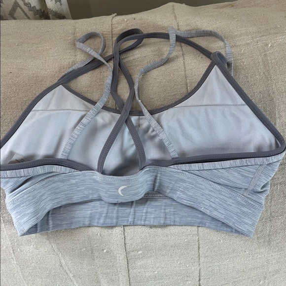 ZYIA Active White and Gray Luxe Strappy Bra Size Small - Picture 2 of 5